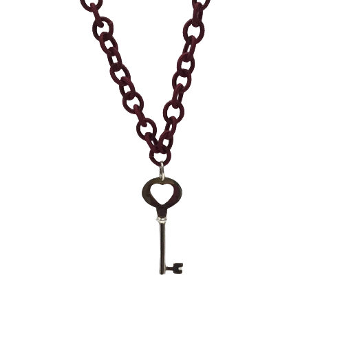 Sterling Silver Love Key Necklace