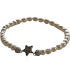 Fresh Water White Pearls and Silver Star Bracelet