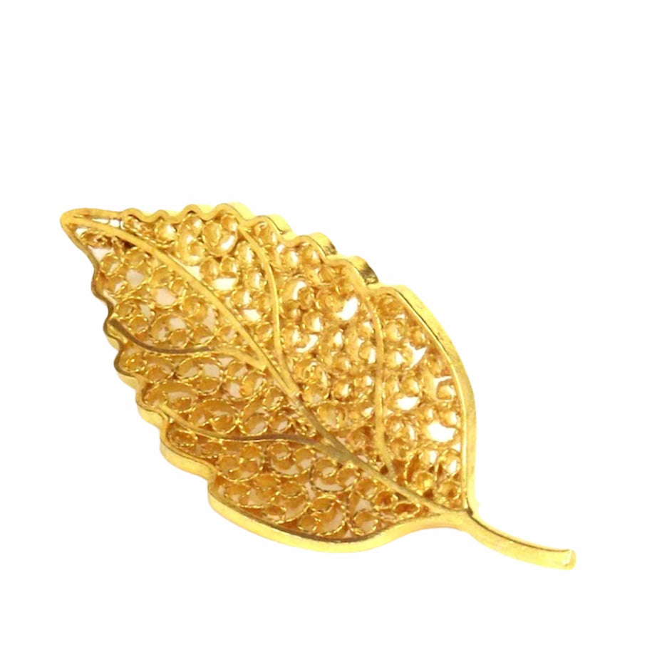 Gold Leaf Brooch